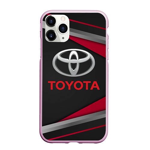 Чехол iPhone 11 Pro матовый TOYOTA / 3D-Розовый – фото 1