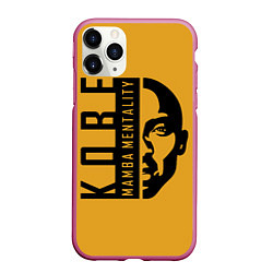 Чехол iPhone 11 Pro матовый Kobe Mamba mentality, цвет: 3D-малиновый