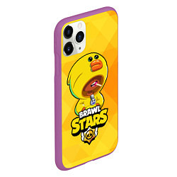 Чехол iPhone 11 Pro матовый Brawl Stars SALLY LEON, цвет: 3D-фиолетовый — фото 2