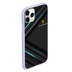 Чехол iPhone 11 Pro матовый PORSCHE, цвет: 3D-светло-сиреневый — фото 2