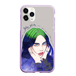 Чехол iPhone 11 Pro матовый BILLIE EILISH, цвет: 3D-сиреневый