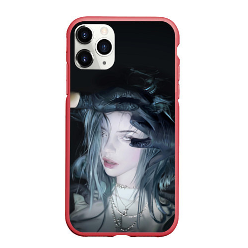 Чехол iPhone 11 Pro матовый BILLIE EILISH / 3D-Красный – фото 1