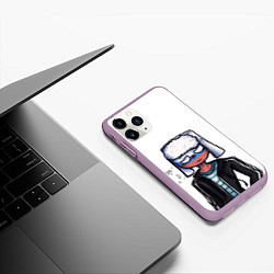 Чехол iPhone 11 Pro матовый CountryHumans - Россия, цвет: 3D-сиреневый — фото 2