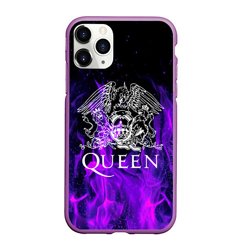 Чехол iPhone 11 Pro матовый QUEEN / 3D-Фиолетовый – фото 1