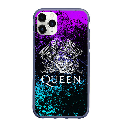 Чехол iPhone 11 Pro матовый QUEEN / 3D-Серый – фото 1