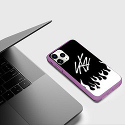 Чехол iPhone 11 Pro матовый Stray Kids, цвет: 3D-фиолетовый — фото 2