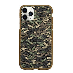Чехол iPhone 11 Pro матовый Именной камуфляж Иван, цвет: 3D-коричневый