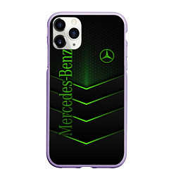 Чехол iPhone 11 Pro матовый Mercedes-Benz, цвет: 3D-светло-сиреневый