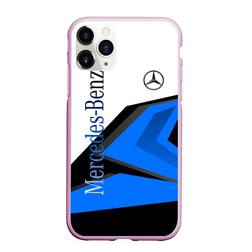 Чехол iPhone 11 Pro матовый Mercedes-Benz / 3D-Розовый – фото 1