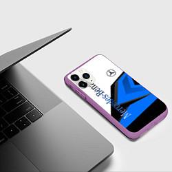 Чехол iPhone 11 Pro матовый Mercedes-Benz, цвет: 3D-фиолетовый — фото 2