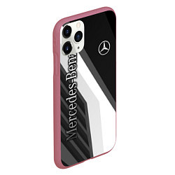 Чехол iPhone 11 Pro матовый Mercedes-Benz, цвет: 3D-малиновый — фото 2