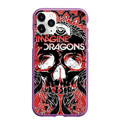 Чехол iPhone 11 Pro матовый Imagine Dragons, цвет: 3D-фиолетовый