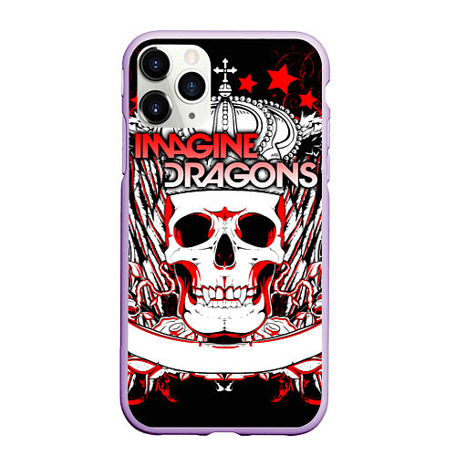 Чехол iPhone 11 Pro матовый Imagine Dragons / 3D-Сиреневый – фото 1