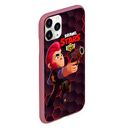 Чехол iPhone 11 Pro матовый Brawl Stars Colt Кольт, цвет: 3D-малиновый — фото 2