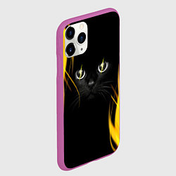 Чехол iPhone 11 Pro матовый Грозовой кошак, цвет: 3D-фиолетовый — фото 2