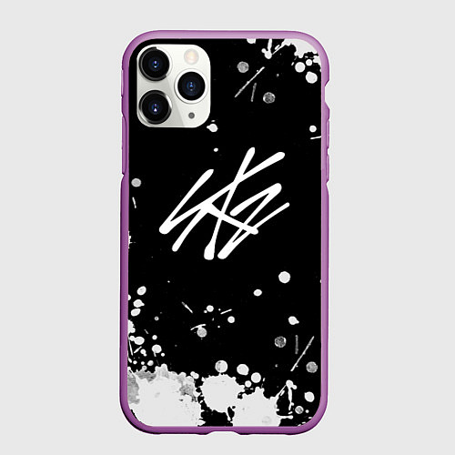 Чехол iPhone 11 Pro матовый Stray Kids / 3D-Фиолетовый – фото 1