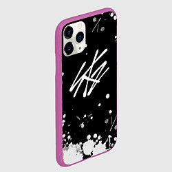 Чехол iPhone 11 Pro матовый Stray Kids, цвет: 3D-фиолетовый — фото 2