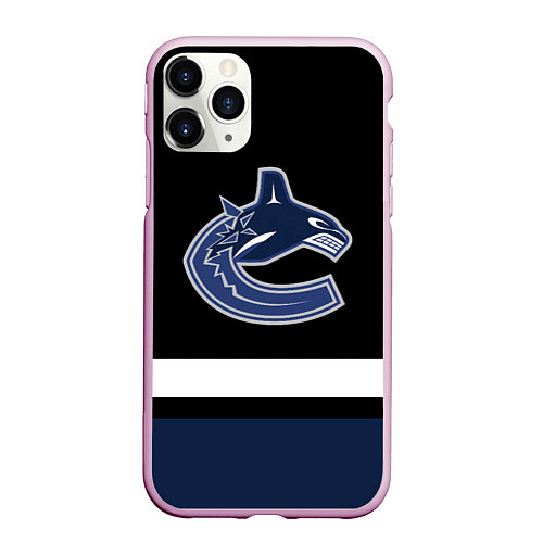 Чехол iPhone 11 Pro матовый Vancouver Canucks / 3D-Розовый – фото 1