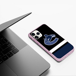 Чехол iPhone 11 Pro матовый Vancouver Canucks, цвет: 3D-розовый — фото 2