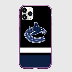 Чехол iPhone 11 Pro матовый Vancouver Canucks, цвет: 3D-фиолетовый