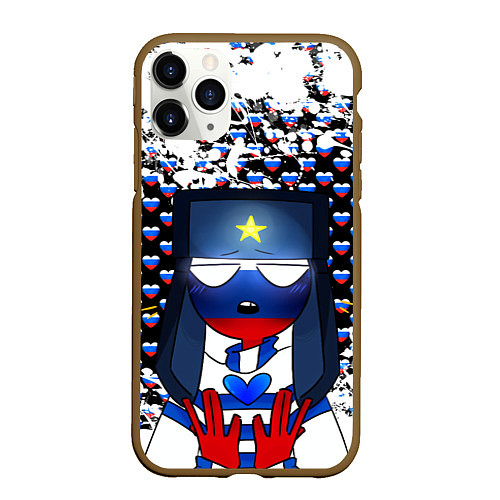 Чехол iPhone 11 Pro матовый CountryHumans / 3D-Коричневый – фото 1