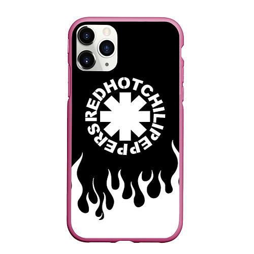 Чехол iPhone 11 Pro матовый Red Hot Chili Peppers / 3D-Малиновый – фото 1