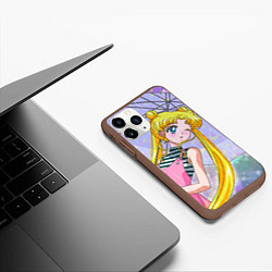 Чехол iPhone 11 Pro матовый Sailor Moon, цвет: 3D-коричневый — фото 2