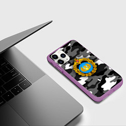 Чехол iPhone 11 Pro матовый ВДВ, цвет: 3D-фиолетовый — фото 2