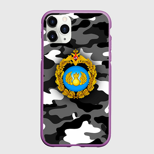 Чехол iPhone 11 Pro матовый ВДВ / 3D-Фиолетовый – фото 1