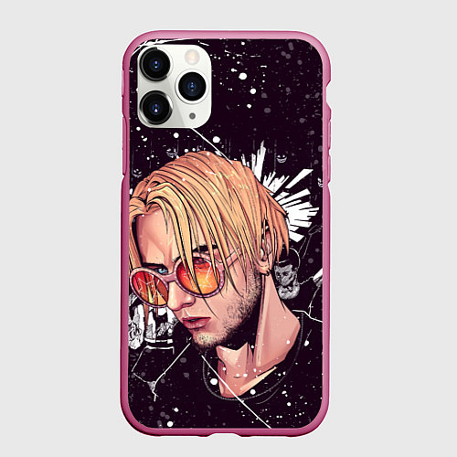 Чехол iPhone 11 Pro матовый PYROKINESIS / 3D-Малиновый – фото 1