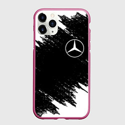 Чехол iPhone 11 Pro матовый MERCEDES, цвет: 3D-малиновый