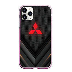 Чехол iPhone 11 Pro матовый MITSUBISHI, цвет: 3D-розовый