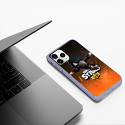 Чехол iPhone 11 Pro матовый Brawl Stars Crow Ворон, цвет: 3D-светло-сиреневый — фото 2