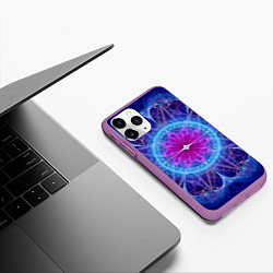 Чехол iPhone 11 Pro матовый Mandala 2, цвет: 3D-фиолетовый — фото 2