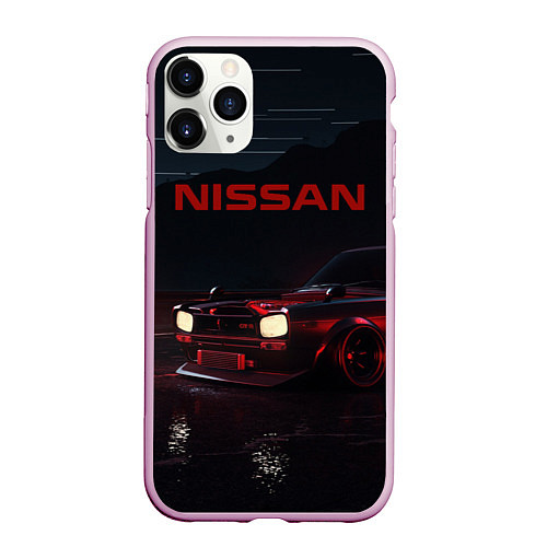 Чехол iPhone 11 Pro матовый NISSAN / 3D-Розовый – фото 1