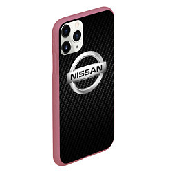 Чехол iPhone 11 Pro матовый NISSAN, цвет: 3D-малиновый — фото 2