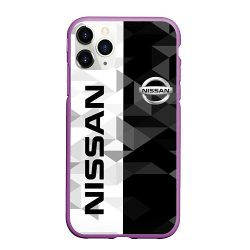 Чехол iPhone 11 Pro матовый NISSAN / 3D-Фиолетовый – фото 1