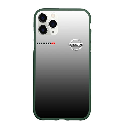 Чехол iPhone 11 Pro матовый NISSAN NISMO / 3D-Темно-зеленый – фото 1