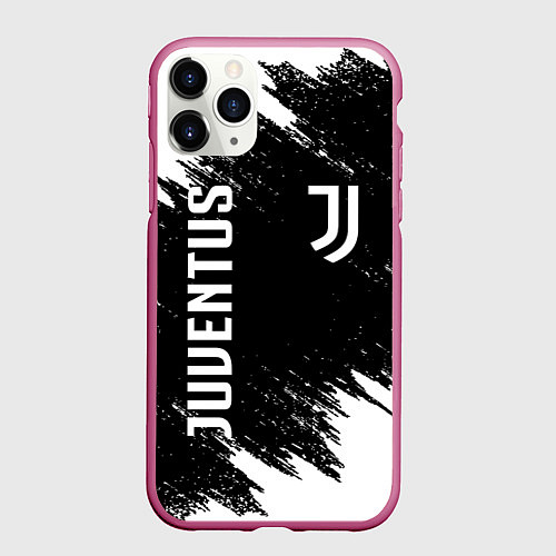 Чехол iPhone 11 Pro матовый JUVENTUS / 3D-Малиновый – фото 1