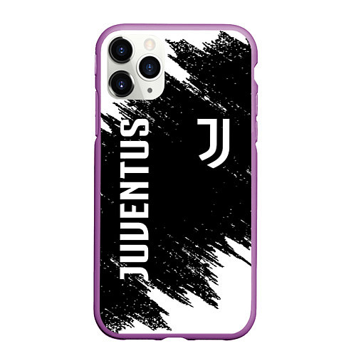 Чехол iPhone 11 Pro матовый JUVENTUS / 3D-Фиолетовый – фото 1