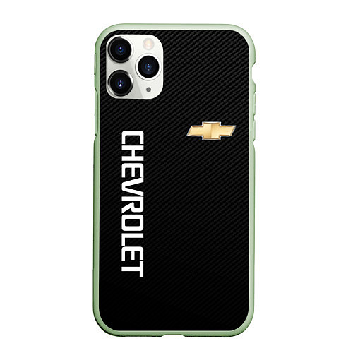 Чехол iPhone 11 Pro матовый Chevrolet / 3D-Салатовый – фото 1