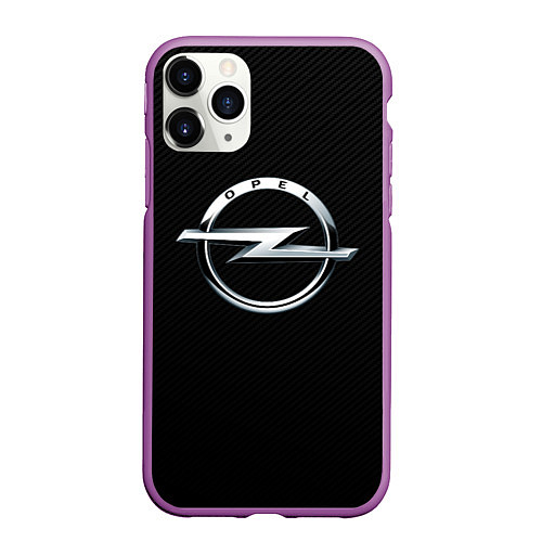Чехол iPhone 11 Pro матовый Opel / 3D-Фиолетовый – фото 1