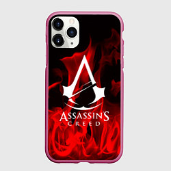 Чехол iPhone 11 Pro матовый ASSASSINS CREED, цвет: 3D-малиновый