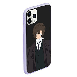 Чехол iPhone 11 Pro матовый Osamu Dazai, цвет: 3D-светло-сиреневый — фото 2