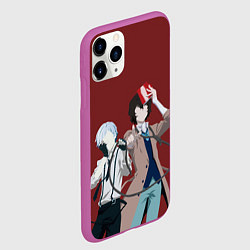 Чехол iPhone 11 Pro матовый Atsushi Nakajima & Osamu Dazai, цвет: 3D-фиолетовый — фото 2