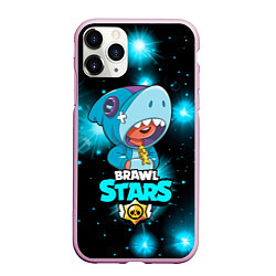 Чехол iPhone 11 Pro матовый Brawl stars leon shark, цвет: 3D-розовый