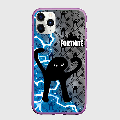 Чехол iPhone 11 Pro матовый ЪУЪ FORTNITE / 3D-Фиолетовый – фото 1