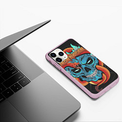 Чехол iPhone 11 Pro матовый Iron Maiden, цвет: 3D-розовый — фото 2