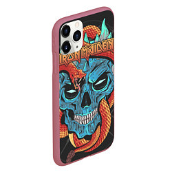 Чехол iPhone 11 Pro матовый Iron Maiden, цвет: 3D-малиновый — фото 2