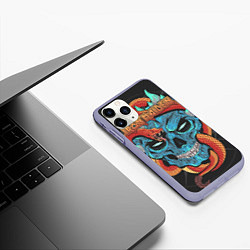 Чехол iPhone 11 Pro матовый Iron Maiden, цвет: 3D-светло-сиреневый — фото 2